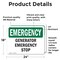 Signmission Generator Stop, 24 in W x Rectangle, Vinyl Decal OS-2PACK-EM-D-1824-L-10392 - alternate 4